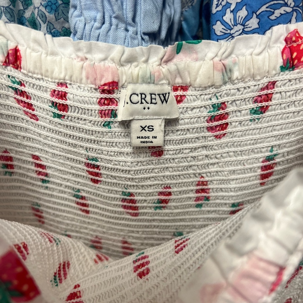 J. Crew White and Red Berry Print Dress - Picture 2 of 3